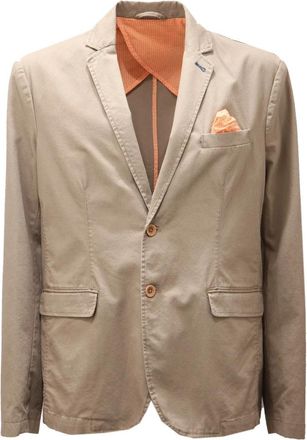 Gaud&igrave; Katoenen Jas 811Bu 35024 Model - Heren - Blazers - Beige - XS - Katoen - Jassen