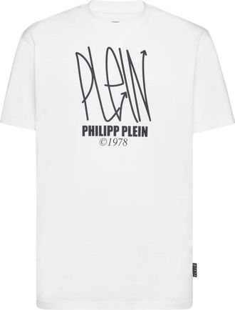 Philipp Plein T-shirt Ronde Hals SS Skull - Heren - T-shirts - Wit - XL - Katoen - Tops