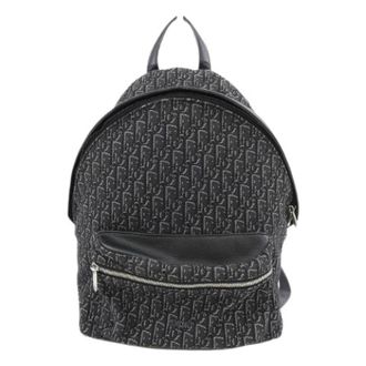 Dior Pre-owned Rider Oblique Jacquard Rugzak - Dames - Vintage Rugzakken - Zwart - ONE Size - Vintage