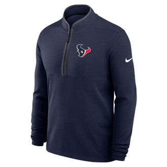Nike Houston Texans Logo Victory Nike Mens Dri-FIT NFL 1/2-Zip Long-Sleeve Top in Blue | 0343462M9H-R48