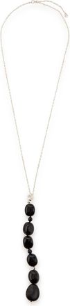 Agmes Selma Sterling Silver Necklace - Black - One Size