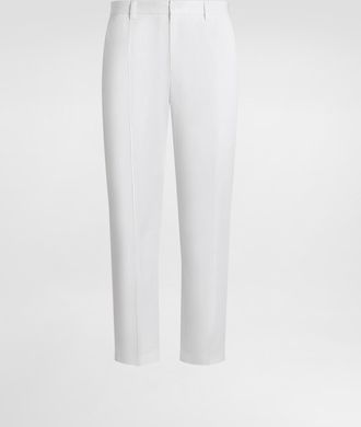 Dolce & Gabbana Cotton Gabardine Trousers - Man Pants And Shorts White 46