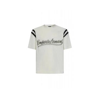 Emporio Armani Logo T-Shirt - Heren - T-shirts - Wit - L - Katoen - Tops
