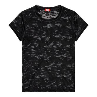 Diesel Blouses, female, Black, Size: XS Crewneck A