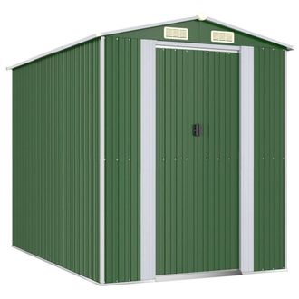 Berkfield Home Garden Shed Green 192x274x223 cm Galvanised Steel | Size: 192 x 274 x 223 cm