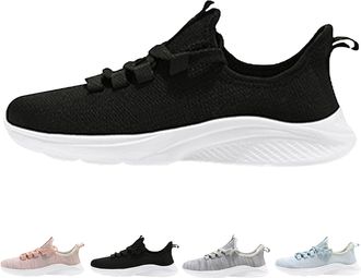 Generic Womens Running Shoes Breathable Mesh Trainers Lightweight and Comfortable Walking Shoes Outdoor Sporty Gym Sports Shoes Running Non-Slip Leisure Shoes