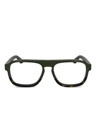 Calvin Klein pilot-frame glasses - Green
