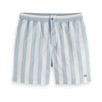 Scotch & Soda Badmode, Heren, Veelkleurig, 2Xl, Gestreepte gestructureerde zwemshorts