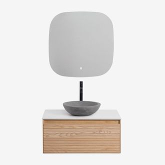 Sklum Sklum - Conjunto De Mueble De Ba&ntilde;o En Madera De Fresno Tedrik