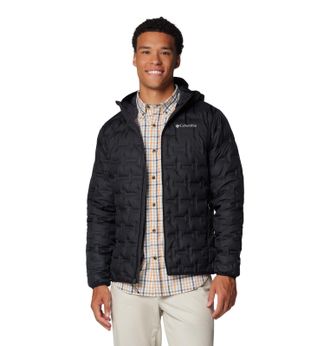 Columbia Mens Delta Ridge Ii Down Hooded Jacket, Black, XXL