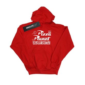 Disney Heren Toy Story Pizza Planet Logo Hoodie (Rood)