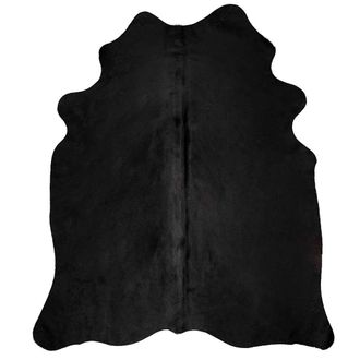 vidaXL Vidaxl - Alfombra De Piel De Vaca Aut&eacute;ntica Negra 180x220 Cm