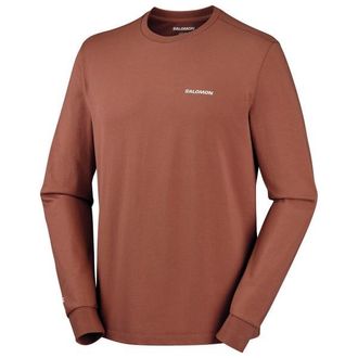 Salomon Chest Logo Long Sleeve Tee Longsleeve f&uuml;r Herren | braun