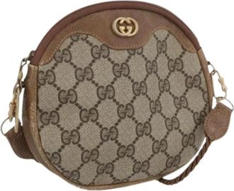 Gucci Pre-owned Vintage Schoudertas - Dames - Vintage Schoudertas - Beige - ONE Size - Leer - Vintage