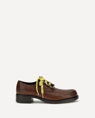 Prada Antique leather lace-up Loafers Female 38.5