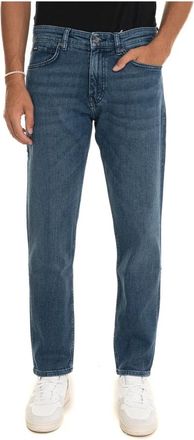 HUGO BOSS Stone Washed Denim Jeans - Heren - Slim Fit Jeans - Blauw - W40 - Denim - Jeans