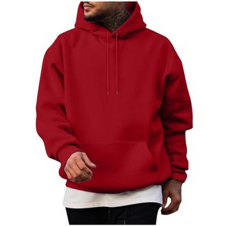 Generic Hoodies for Men UK Oversized Hoodies Oversized Fleece Sweatshirt with Pockets Long Sleeve Fleece Tops Plain Baggy Pullovers Sweaters Big and Tall Hood