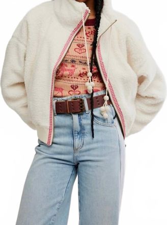 Free People Alpine Sherpa Jacket In White Swan