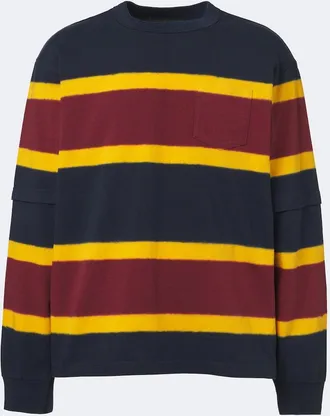 sacai Striped cotton jersey sweatshirt