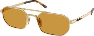 Prada D53S Zonnebril - Heren - Accessoires - Geel - Maat: 55 MM Polyamide