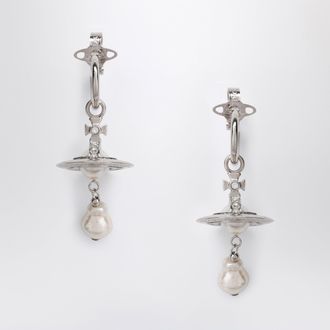 Vivienne Westwood Orecchini a perno con perla color platino