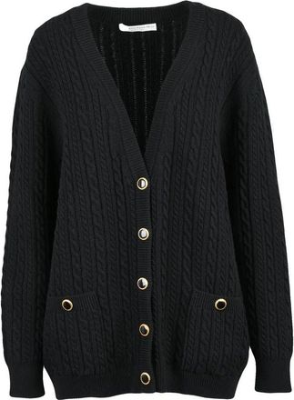 Alessandra Rich Wool Cardigan - Black