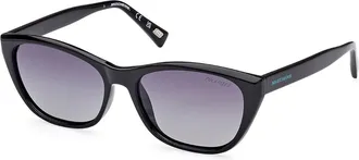 Skechers SE6218 Polarized 01D Womens Sunglasses Black Size 55