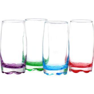 Gibson Home Karissa 8-Piece Glass Tumbler Set in Blue at Nordstrom