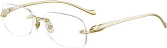 Cartier Glasses, unisex, Yellow, Size: 52 MM Panth&egrave;re Optical Frame