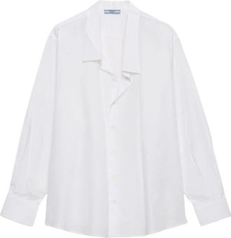 Prada Shirts - Dames - Overhemden - Wit - L - Nylon - Overhemden