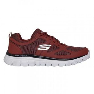 Skechers Heren Burns Agoura Trubuck Leren Trainers (Bourgondi&euml;)