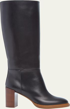 Gabriela Hearst 80mm Bocca Leather Knee-High Boots