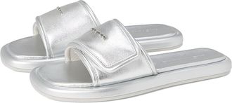 Michael Kors Suki Flat Slide Womens Sandals Silver : 10 M