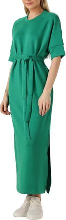 Pom Amsterdam Nora Meadow Maxi Jurk - Dames - Maxi kleedjes - Groen - XL - Polyester - Kleedjes