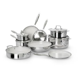 KASANOVA Batteria 3 strati 13 pezzi bianca Tri - Ply Ceramic