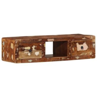 vidaXL Vidaxl - Mueble De Tv De Pared Madera Maciza Reciclada 100x32x25 Cm