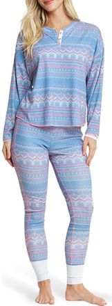 Honeydew Intimates Cuddle Crew Pajamas in Daybreak/Fairisle at Nordstrom, Size X-Large