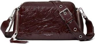 Tory Burch Perry Voyager Crinkled Patent Leather Crossbody Bag in Albarossa at Nordstrom