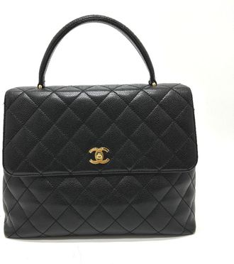 Chanel Grained Calfskin Handbag Tote Bag (Pre-Owned)