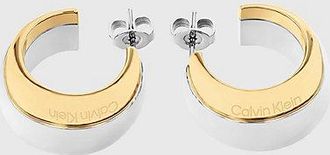 Calvin Klein Pendientes de aro en dos tonos
