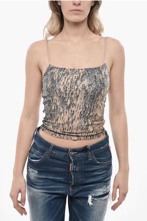 Diesel Two-Tone Top With Rhinestones size M