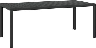 vidaXL Mesa De Jard&iacute;n De Aluminio Y Wpc Negra 185x90x74 Cm Vidaxl