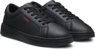 HUGO BOSS Contrast-logo trainers in faux leather