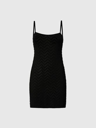 Missoni Chevron Cotton And Viscose Mini Dress in Black at Nordstrom, Size 38 It