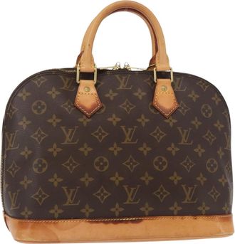 Louis Vuitton Alma Handbag Monogram Canvas Brown Canvas Handbag (Pre-Owned)
