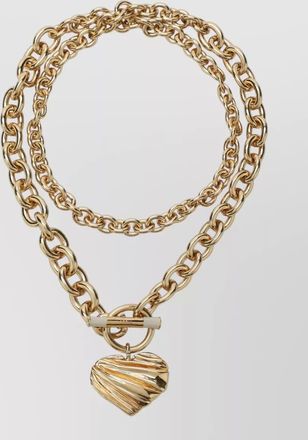Chlo&eacute; textured heart pendant necklace