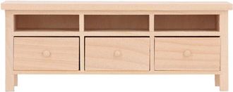 OEM Mueble De Tv De Madera En Miniatura Con Cajones Simulados Para Casa De Mu&ntilde;ecas A Escala 1/12, Modelo Decorativo Sin Terminar