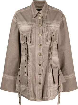 Blumarine Light Jassen - Dames - Zomerjassen - Bruin - XS - Katoen - Jassen