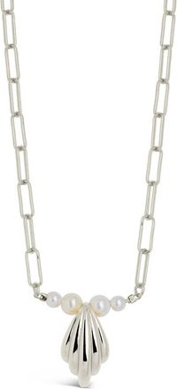 Sterling Forever Ch&eacute;rie Pearl Shell Pendant Necklace