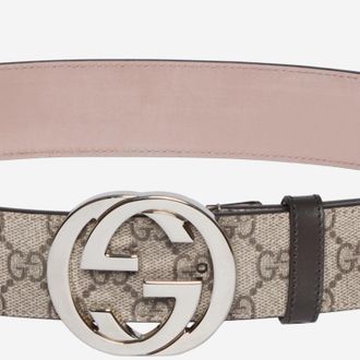 Gucci Mens Belt Gg Supreme Fabric Multicolour Polyurethane